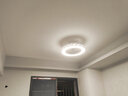 四季沐歌（MICOE）LED卧室吸顶风扇灯家用简约电扇客厅餐厅超薄静音灯具 【全光谱护眼】51瓦遥控-φ48CM-环晶 实拍图