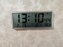 汉时（Hense）LCD大屏电子时钟客厅挂墙挂钟桌面台钟wifi自动对时家用钟表HA88 D款银色wifi版自动对时 实拍图