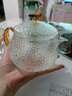 诗米乐 耐热玻璃茶壶加厚锤纹壶花茶壶泡茶壶茶杯小品杯一壶二杯套装 壶+2品杯(130ml) 实拍图
