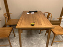 溪木工坊 新中式实木餐桌椅组合老榆木餐厅家具简约小户型长方形吃饭桌子 1.38米 实拍图