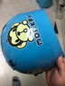 Andes HELMET小孩儿童3c头盔电动车头盔可爱卡通女童夏季防雨女安全帽四季通用 蓝恐龙【3C认证】送耳朵透明中镜 均码 实拍图