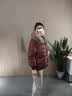 俞兆林（YUZHAOLIN）中年妈妈冬装大毛领羽绒服2026新款棉服加厚棉袄中老年女棉衣外套 DSN-25125-红色【加厚棉服】 L 【建议115-135斤左右】 实拍图