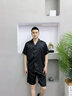 雅鹿冰丝睡衣男夏季薄款短袖短裤家居服春秋男士四季夏天仿真丝男生套 NSJYI-冰丝G710【短袖短裤】 XL 男【推荐130-150斤】 实拍图