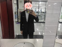 绅朗格西服套装男士三件套商务职业正装小西装男结婚新郎上班修身外套男 黑色双扣【西服+西裤+衬衫】 2XL【126-140斤】+八件礼品 实拍图