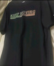 安踏短袖t恤男士夏季款宽松时尚潮流渐变字母圆领运动休闲棉质上衣 8121-2基础黑【推荐】 L (175) 适合120-140斤 实拍图