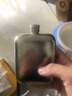 斯涅克（SNAKER）纯钛钢小酒壶白酒钛金属随身便携户外钛钢圆形酒瓶 3两方形纯钛银【赠1杯1漏】 150ml 实拍图