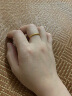 周六福（ZLF）母亲节礼物   黄金戒指女款硬金三生三世足金素圈指环 定价单个 光面19号 实拍图