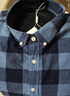 罗蒙（ROMON）磨毛格子加绒加厚长袖衬衫男士秋冬中年商务休闲保暖衬衣爸爸装 1488田蓝格 40 175 实拍图