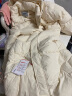 鸭鸭（YAYA）羽绒服中长款男女同款冬季2022年新款过膝加厚极寒情侣冬装外套LW 米色 L 实拍图