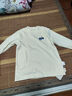 棉花堂【远红外升温】男女儿童半高领长袖T恤中大童仿德绒打底衫上衣 米白 130 实拍图