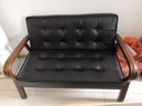 候景 皮艺沙发小户型北欧复古曲木扶手单人双人三人简易客厅租房沙发 棕色扶手-黑色 单人（总宽65cm) 实拍图