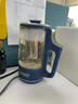 摩飞电器（Morphyrichards） 迷你养生壶办公室煮茶壶玻璃花茶壶养生杯烧水壶燕窝壶煮茶器电热水壶0.6L带玻璃炖盅 MR6085 【升级-分体式】轻奢蓝 0.6L 实拍图