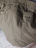 琢蔲3510夏薄款休闲裤女宽松哈伦裤松紧腰女裤子短款九分裤高腰小脚裤 卡其色 XL 实拍图