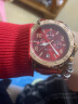 古欧（GUOU） 女士手表时尚品牌潮流女表学生韩版女生手表简约个性大表盘多功能防水石英表网红同款手表 皮带红 实拍图