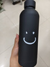 贞嘻水杯保温杯男士杯子年会奖品礼品送员工实用大容量不锈钢车载学生 黑色笑脸保温杯510ml 实拍图