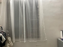 DAIFEINA 薄纱白纱窗帘纱帘阳台沙白沙白纱帘透光不透人幻影纱帘 白纱帘-挂钩 2.4米*2.7米 1片 （高可改短） 实拍图