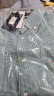 TOMMY HILFIGER【磨毛舒暖】男装纯棉千鸟格微磨毛保暖合身衬衫外套28479 绿色格子0H7 S(推荐：120-135斤) 晒单实拍图