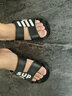 卡帝乐鳄鱼拖鞋男士休闲拖鞋浴室家居一字拖百搭凉拖鞋子 男 1492 黑白 44 实拍图