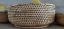 半物生活水果篮藤编果篮圆形编织篮客厅茶几收纳筐面包篮子干果点心零食盘 秋藤圆形果篮大中小3件套 实拍图