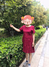 衣典零一（LEDIALYI）纯棉连衣裙女装2026夏季新款中年小个子休闲气质显瘦碎花裙子夏天 酒红色 M （建议90-112斤） 实拍图