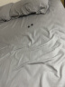 富安娜（FUANNA）出品圣之花床上四件套全涤双面磨毛双人床单被罩203*229cm灰 实拍图
