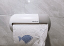 ecoco厨房纸巾盒壁挂式面巾纸洗脸巾收纳盒免打孔厕所卫生间抽纸盒 简约白-1个装【加大加深随心放】 实拍图