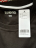 班尼路（Baleno）圆领纯色薄款透气宽松情侣百搭体恤88902284 00A纯黑 XXXL  实拍图