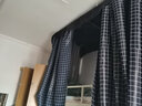 云瑾学生宿舍床帘下铺强遮光布帘子上铺寝室男女生单人隔音防尘帘 黑格子/2片黑帘+顶帘+全框支架 1.5m高(上铺） 实拍图