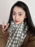 浩冠 围巾女秋冬季保暖针织学生围脖披肩韩版毛线流苏撞色千鸟格围巾 千鸟格灰色 实拍图