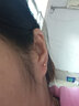 赛菲尔 足金999.9耳环女款 黄金光面圆珠耳钉耳坠 送礼女生约0.95克 实拍图
