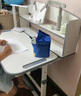 下一章儿童学习桌小学生家用写字书桌小孩写作业专用桌子可升降桌椅套装 至尊灰【高书架+海绵椅+阅读板+锂电灯+矫姿器】 实拍图