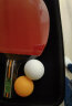 得力（deli）二星乒乓球拍学生娱乐双拍初学专业标准直拍球拍 赠三球FH209 实拍图