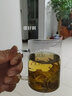 斌诺玻璃杯 耐热透明玻璃水杯带把杯子男女字母早餐牛奶杯简约果汁杯 黑字goodmorning 350ml 实拍图