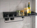 有顾太空铝厨房置物架免打孔壁挂多功能置物架刀架用具收纳架调料用品 太空铝80CM三筷子筒【送9挂钩】 实拍图