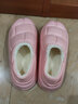 华美健步防水踩屎感按摩居家情侣棉拖鞋轻简保暖舒适秋冬季室内加绒软底棉鞋女款HM2380A粉色36-37码 实拍图