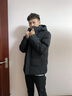 康博羽绒服男可拆帽冬季加厚保暖商务休闲短款鸭绒服外套 黑色 2XL 实拍图