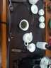 树彬茶盘茶台全自动高端一体式整块实木整套功夫茶具杯套装家用办公室 黑檀木茶盘+白瓷西施套餐 配双桶 实拍图