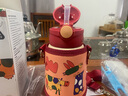 赛格仕SIGUS儿童保温杯男女孩带吸管直饮316食品级幼儿园水杯子防摔宝宝 茱萸红316L+杯套 实拍图