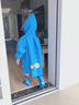 lemonkid儿童雨衣男童女宝宝雨披斗篷式小学生雨具 卡尔搞怪海盗鲨 S 实拍图