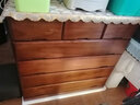 旷逸 斗柜实木卧室储物柜简约时尚客厅收纳柜子 横七斗菱形100-5咖色 100*45*95 实拍图