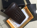 尊爵狼鳄鱼皮钱包男长款真皮手拿包个性皮包休闲商务泰国鳄鱼皮手包潮父亲节礼物 棕色头骨 实拍图