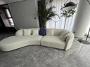 田园驿站实木沙发客厅科技布艺沙发大小户型单人懒人沙发组合奶油风简约 大四人座2.8米【防水科技布】海绵款 实拍图