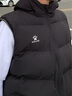 卡尔美（KELME）连帽棉马甲男冬季新款防寒保暖运动棉服无袖休闲坎肩 玛瑙黑 XL 实拍图