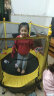 曼迪卡威（Mdikawe）蹦蹦床室内家用儿童宝宝弹跳床玩具小孩成人健身跳跳运动器材 1.4米 黄色/承重500斤/直腿 送儿童篮球/篮球框/海洋球 实拍图