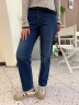 哈吉斯（HAZZYS）女装秋季新款时尚修身小脚牛仔裤ATDSP02DP26 深藏青色DN 155/68A 36 晒单实拍图