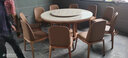 采薇 大理石餐桌家用餐桌椅组合实木白蜡木大圆桌现代简约圆形饭桌 1.5米餐桌(带转盘）+10张餐椅 实拍图