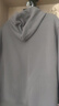 真维斯（JEANSWEST）卫衣女春秋季新款外套女开衫连帽情侣男女装上衣服小个子休闲宽松 加绒 深灰 纯色 L 实拍图