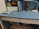佳家林实木书桌电脑桌家用学生写字桌卧室带书架一体学习桌子 【桌椅套装】浅蓝色100cm+实木椅 【进口马六甲实木生态板】 实拍图