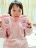 牧萌儿童手套男童女童秋冬季翻盖手套保暖小学生半指写字可爱毛线手套 浅粉独角兽【半指-翻盖两用】 2-9岁宝宝【高弹力】 实拍图