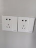 施耐德开关插座面板智意纯净白色窄边框家用86型墙壁插座 单联双控 实拍图